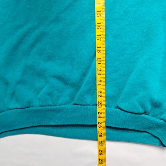 Vintage Blank Tultex Sweatshirt Teal Classic 90s Made in USA X-Large XL Crewneck - Picture 9 of 9